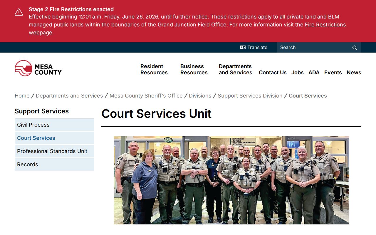 Mesa County case lookup Justice Center access information