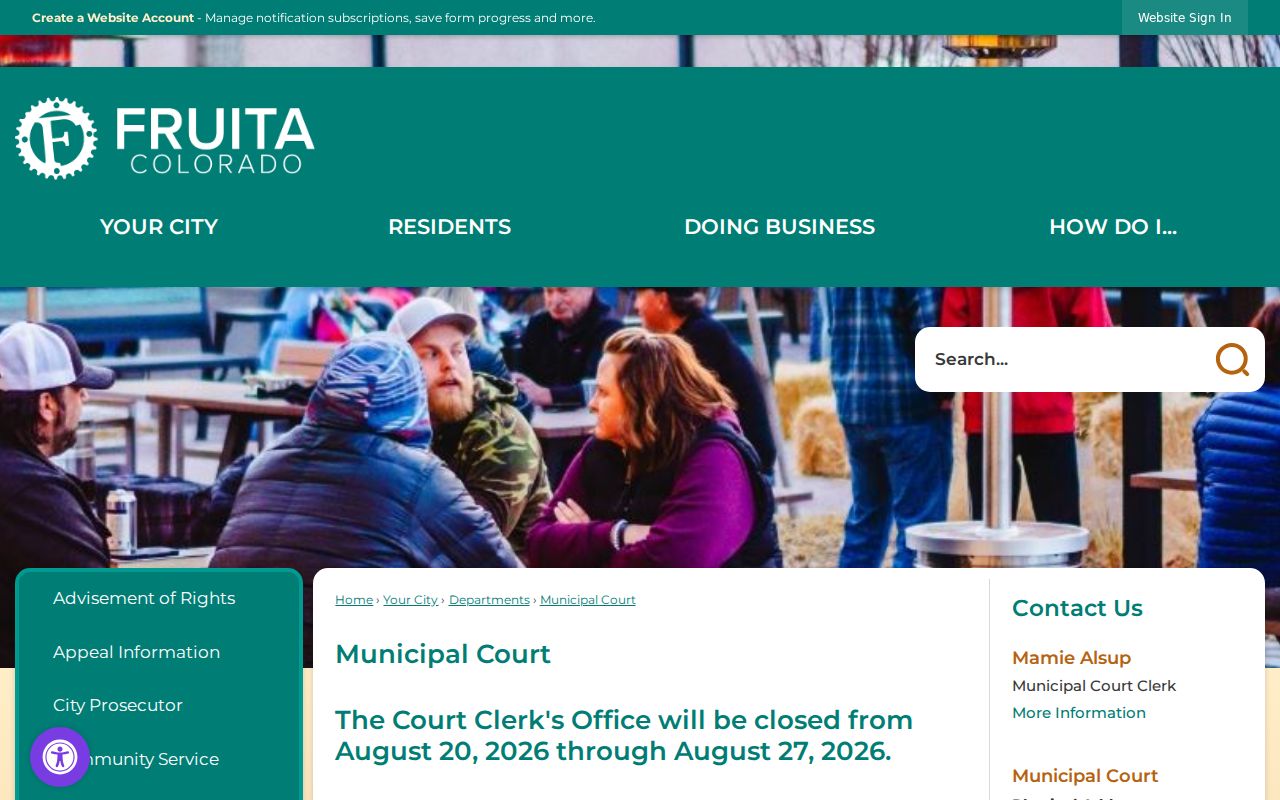 Mesa County Fruita court docket and Municipal Court information